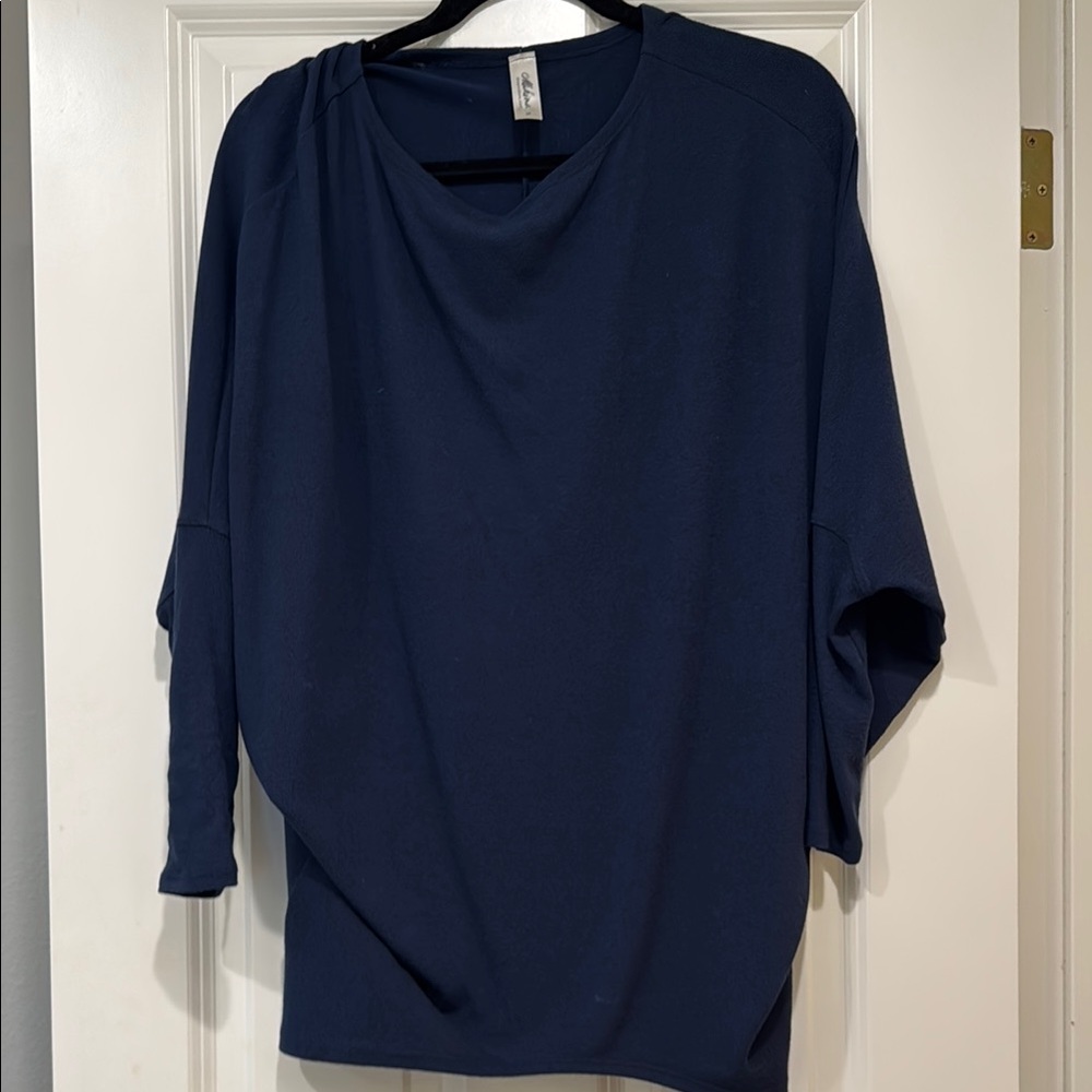 Mahina Navy Blue Long Sleeve Top